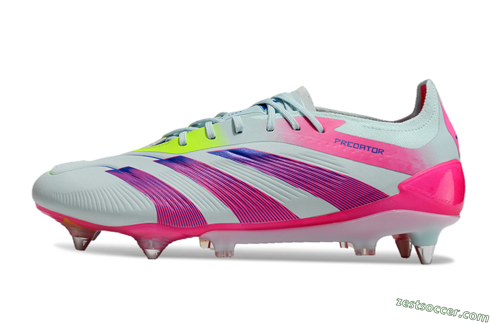 Adidas Predator Elite 24 SG Low-Tops Soccer Cleats - Jade/Pink/Blue 2
