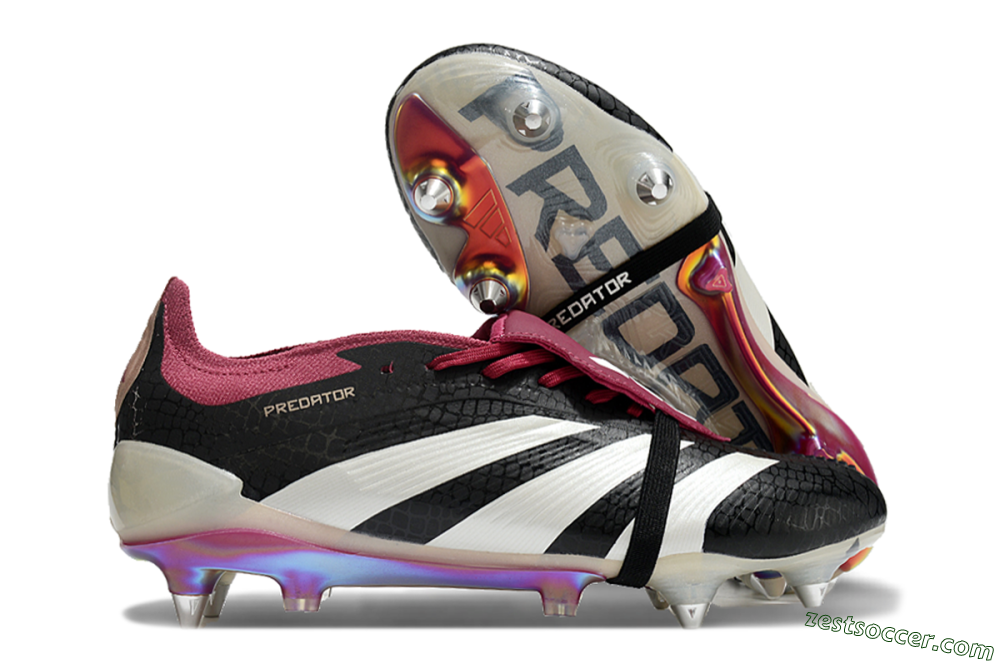 Adidas Predator Elite Foldover Tongue SG Low-Tops Soccer Cleats - Black/White/Red 0