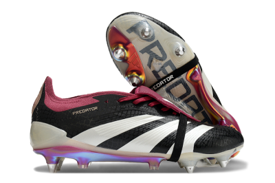 Adidas Predator Elite Foldover Tongue SG Low-Tops Soccer Cleats - Black/White/Red