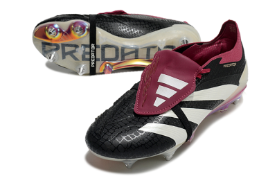 Adidas Predator Elite Foldover Tongue SG Low-Tops Soccer Cleats - Black/White/Red