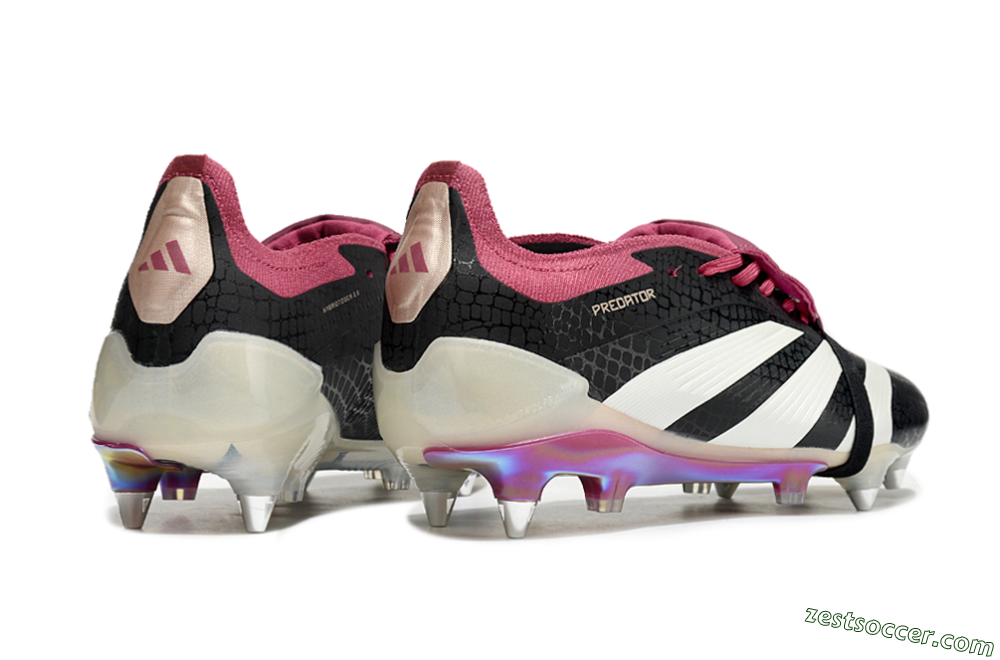 Adidas Predator Elite Foldover Tongue SG Low-Tops Soccer Cleats - Black/White/Red 6