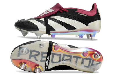 Adidas Predator Elite Foldover Tongue SG Low-Tops Soccer Cleats - Black/White/Red