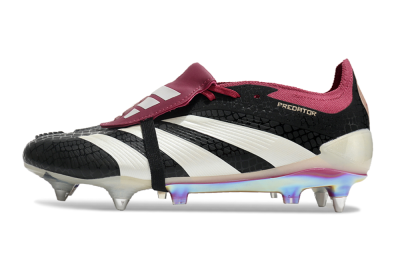 Adidas Predator Elite Foldover Tongue SG Low-Tops Soccer Cleats - Black/White/Red