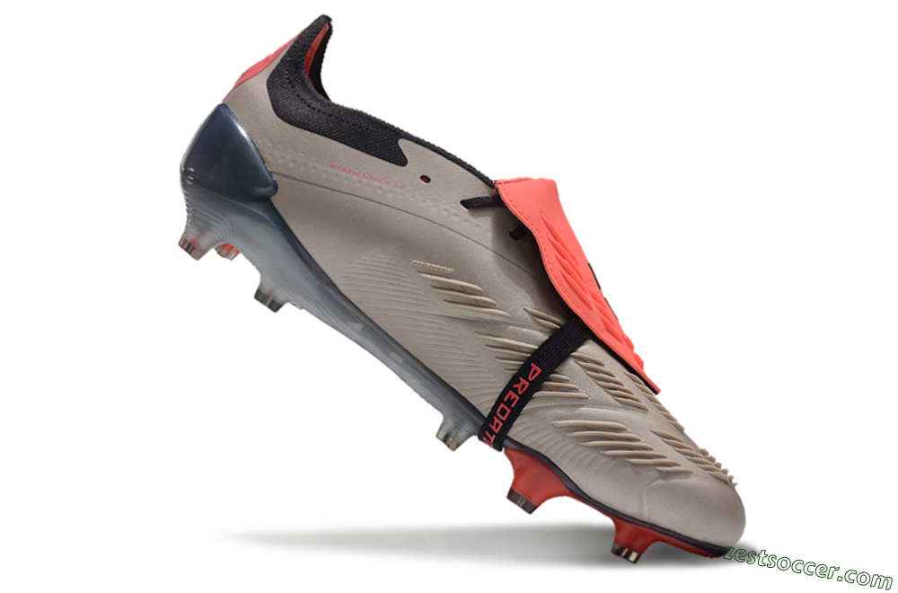 Adidas Predator Elite Foldover Tongue FG Low-Tops Soccer Cleats - Platinum Metallic/Aurora Black/Carbon 4