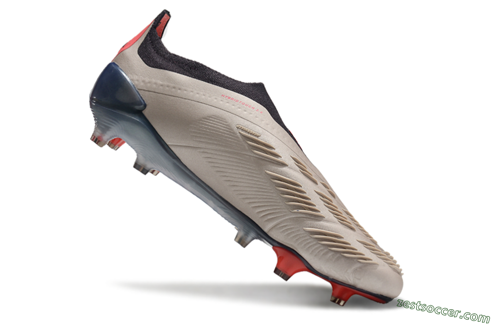 Adidas Predator Elite Laceless FG Low-Tops Soccer Cleats - Platinum Metallic/Aurora Black/Carbon 4