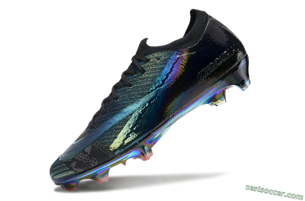 Nike Air Zoom Mercurial Vapor 15 Elite FG Low-Tops Soccer Cleats - Blue/Black/Gold 5