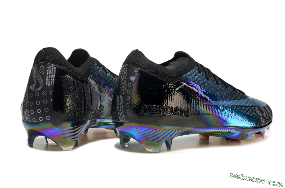 Nike Air Zoom Mercurial Vapor 15 Elite FG Low-Tops Soccer Cleats - Blue/Black/Gold 6