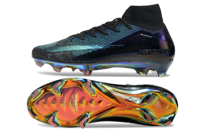 Nike Air Zoom Mercurial Superfly 9 Elite FG High-Tops Soccer Cleats - Metal Blue/Black