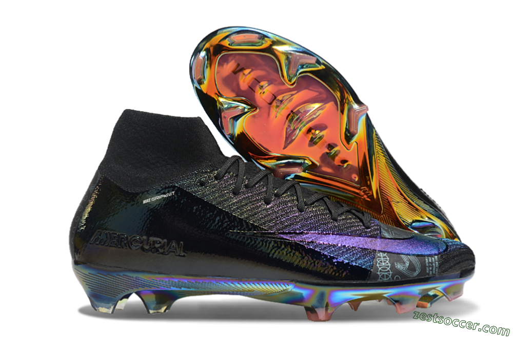 Nike Air Zoom Mercurial Superfly 9 Elite FG High-Tops Soccer Cleats - Metal Blue/Black 1