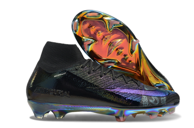 Nike Air Zoom Mercurial Superfly 9 Elite FG High-Tops Soccer Cleats - Metal Blue/Black