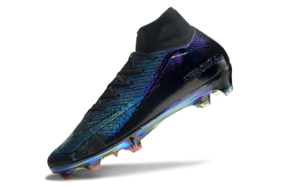 Nike Air Zoom Mercurial Superfly 9 Elite FG High-Tops Soccer Cleats - Metal Blue/Black