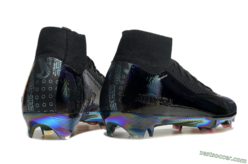 Nike Air Zoom Mercurial Superfly 9 Elite FG High-Tops Soccer Cleats - Metal Blue/Black 5