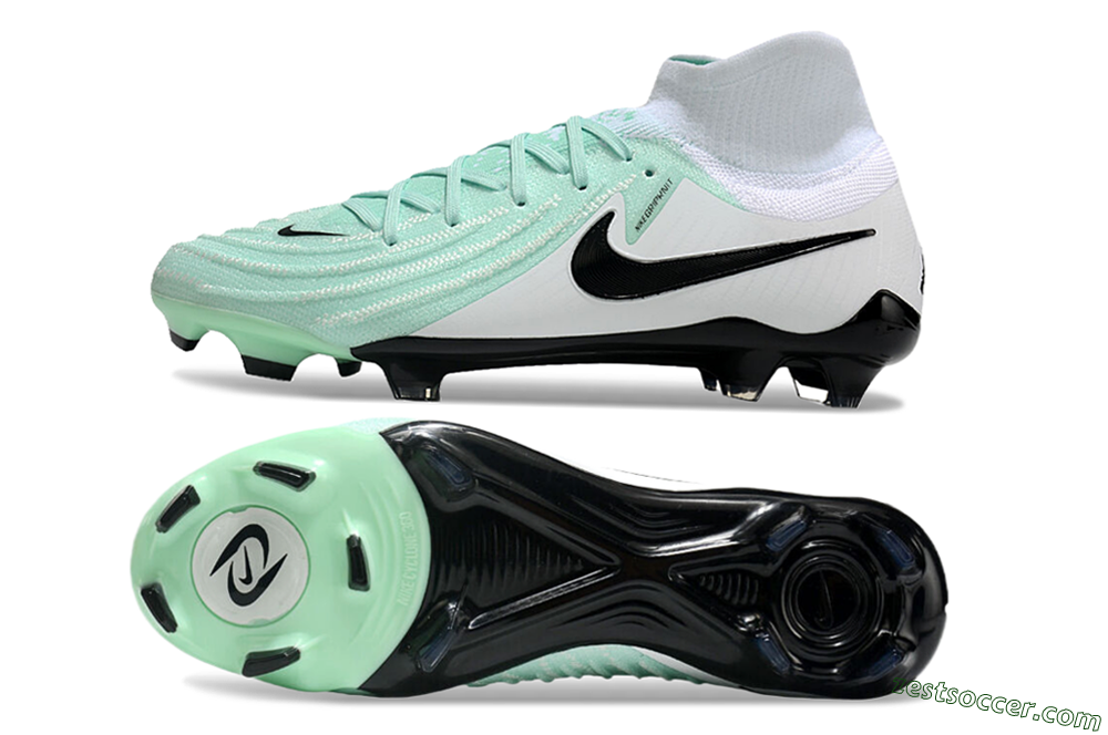 Nike Phantom Luna Elite FG High-Tops Soccer Cleats - Green/White/Black 1