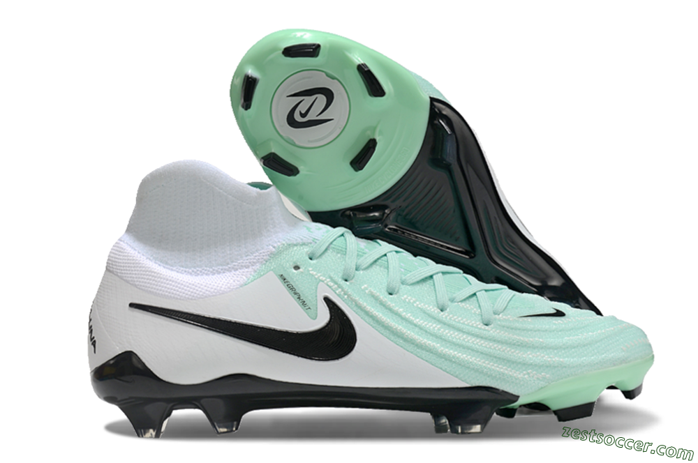 Nike Phantom Luna Elite FG High-Tops Soccer Cleats - Green/White/Black 0