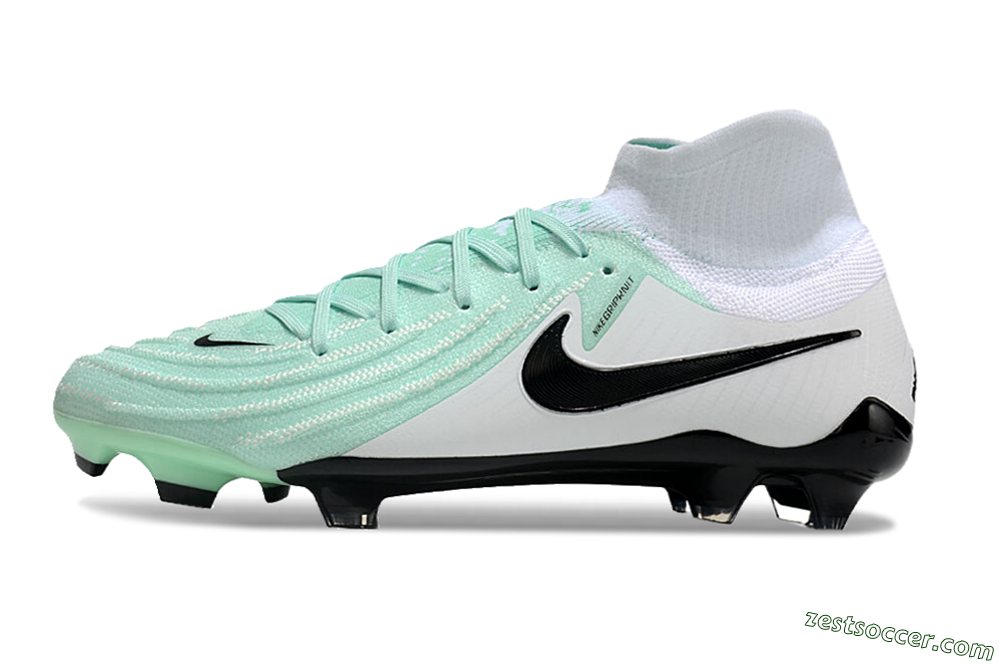 Nike Phantom Luna Elite FG High-Tops Soccer Cleats - Green/White/Black 2