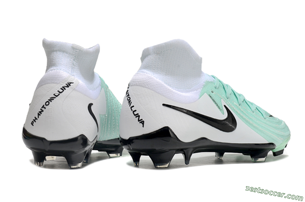 Nike Phantom Luna Elite FG High-Tops Soccer Cleats - Green/White/Black 6
