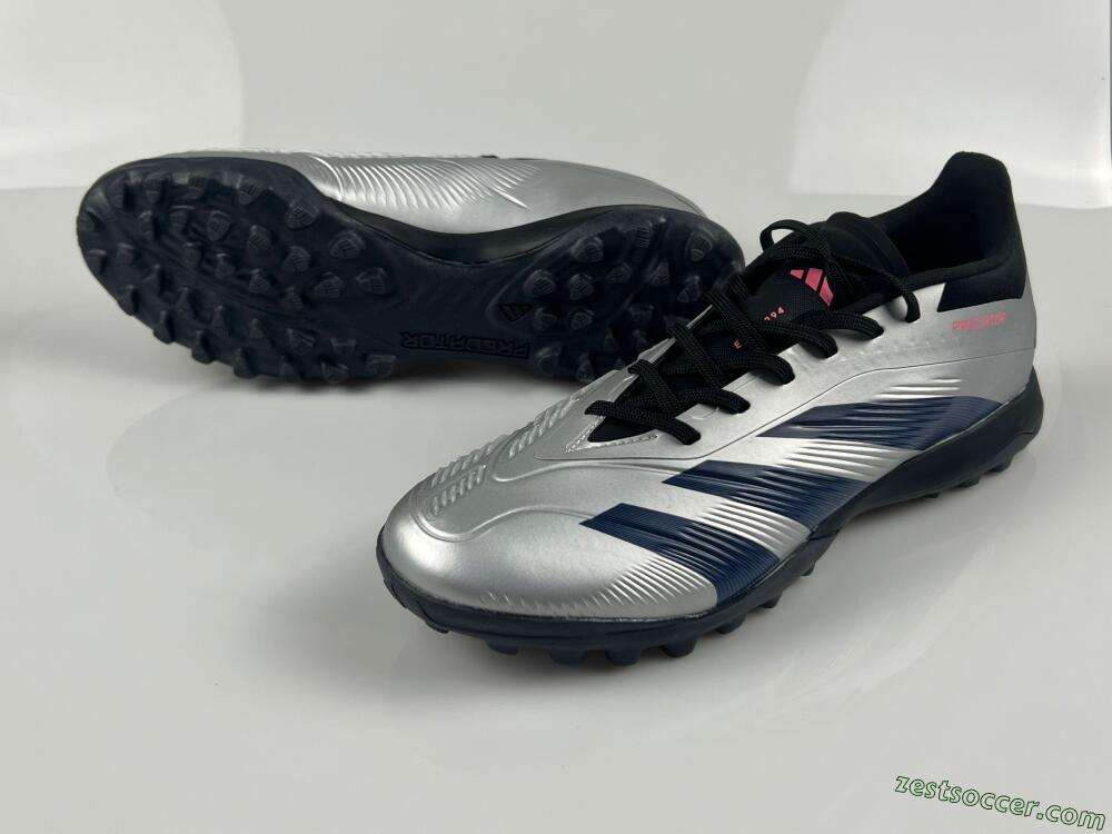 Adidas Predator 24 Elite TF Low-Tops Soccer Shoes - Silver/Blue/Pink