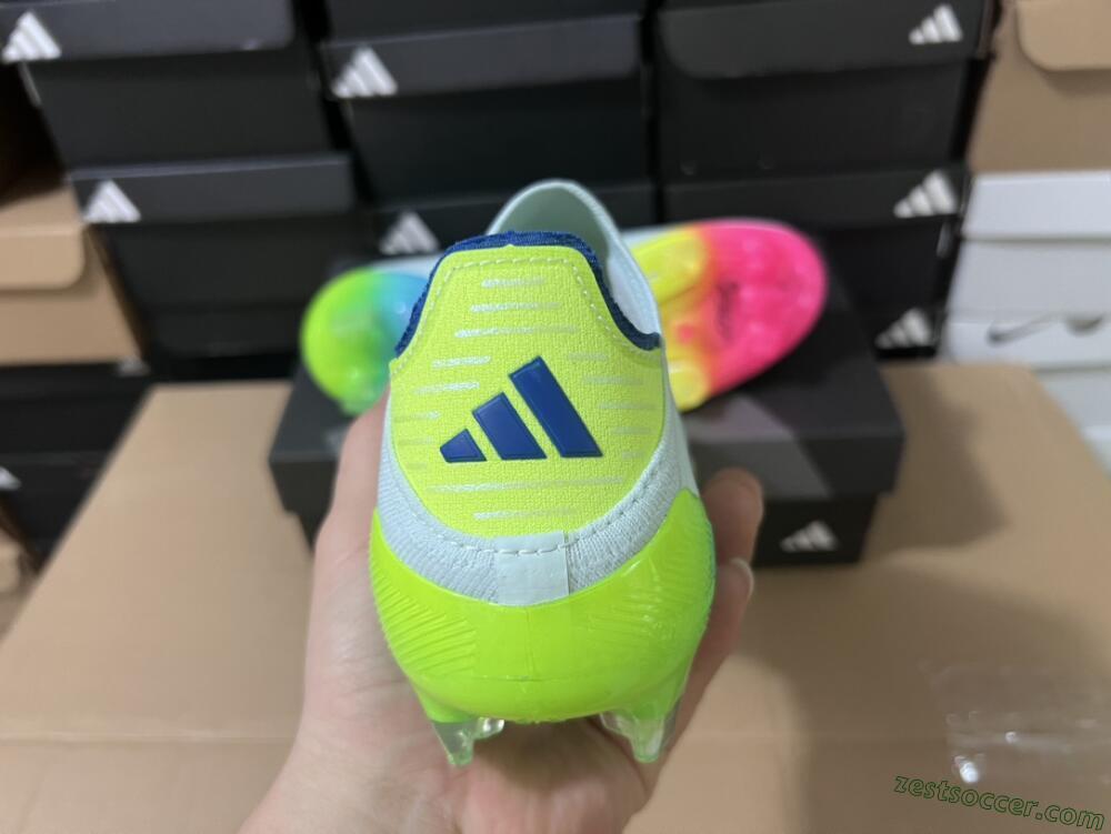 Adidas F50+ Lightstrike Pro Laceless FG Low-Tops Soccer Cleats - Jade/Rainbow