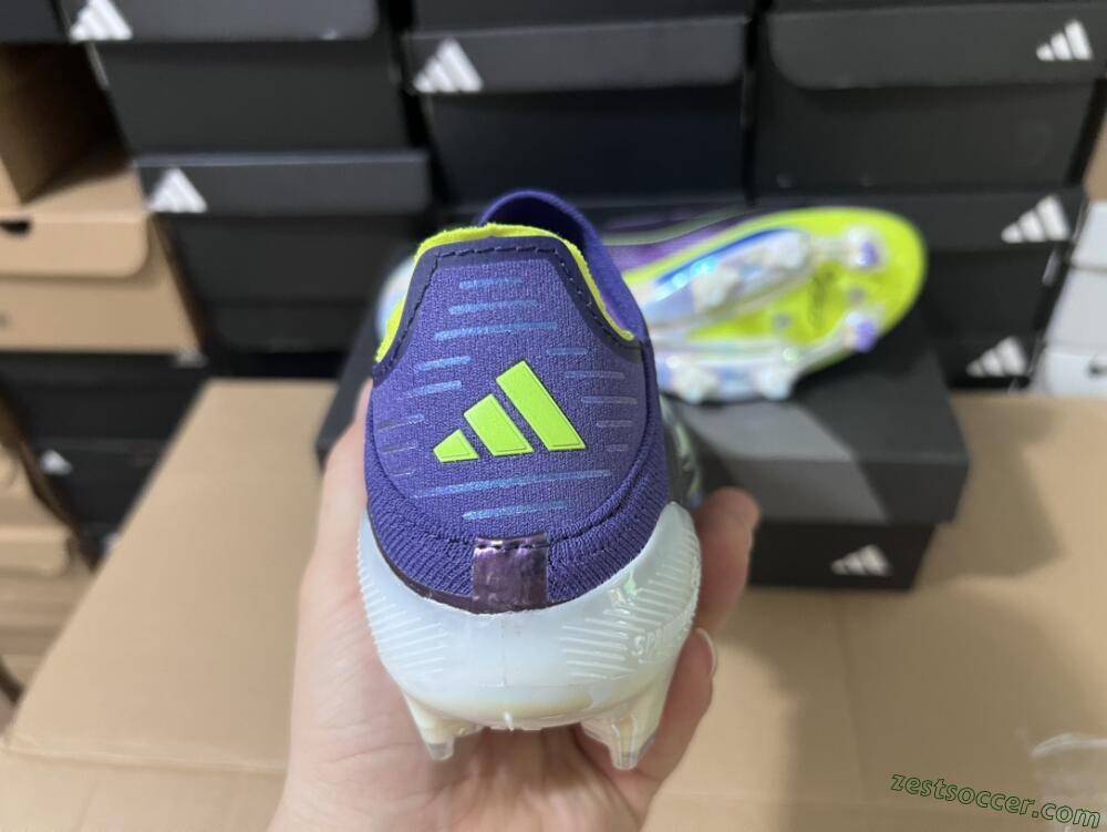 Adidas F50+ Lightstrike Pro FG Low-Tops Soccer Cleats - Purple/Yellow/Blue
