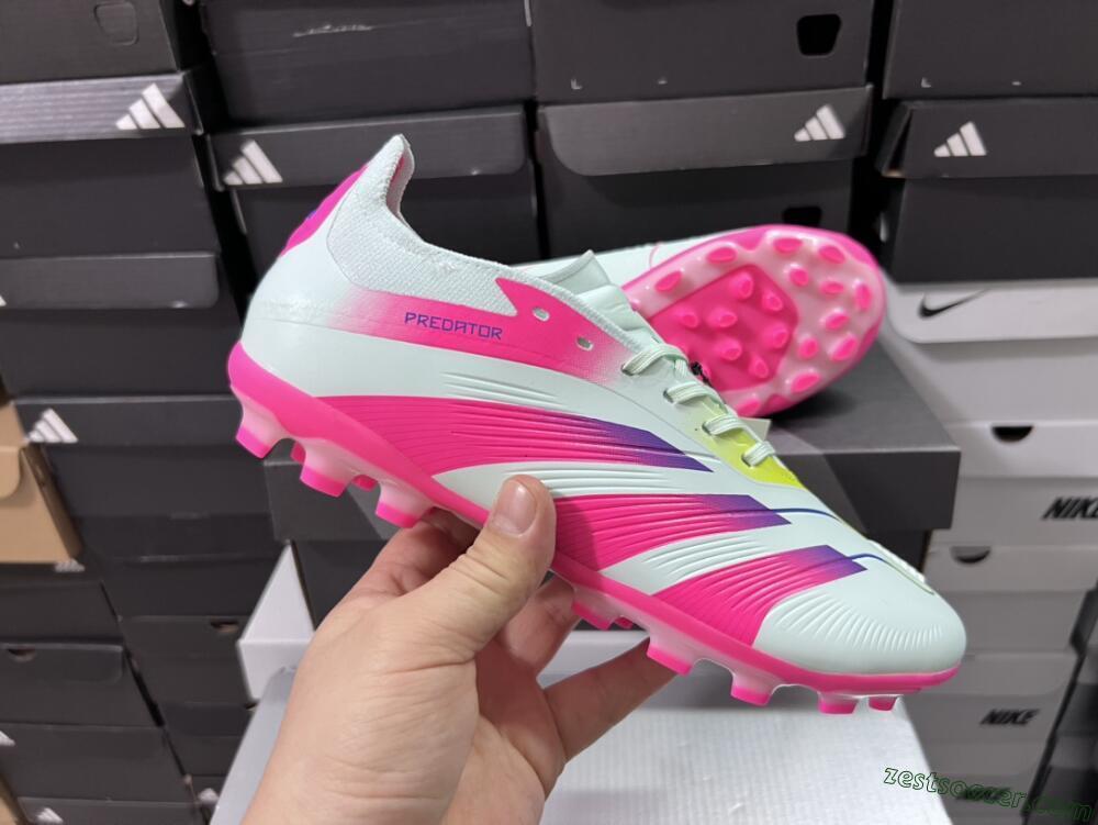 Adidas Predator Elite 24 MG Low-Tops Soccer Cleats - Jade/Purple/Pink