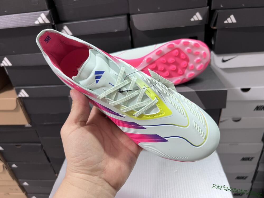 Adidas Predator Elite 24 MG Low-Tops Soccer Cleats - Jade/Purple/Pink