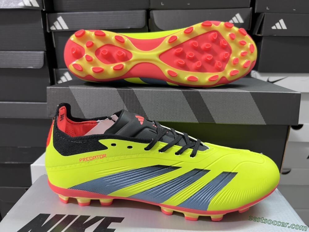 Adidas Predator Elite 24 MG Low-Tops Soccer Cleats - Yellow/Black/Red