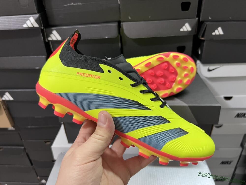 Adidas Predator Elite 24 MG Low-Tops Soccer Cleats - Yellow/Black/Red