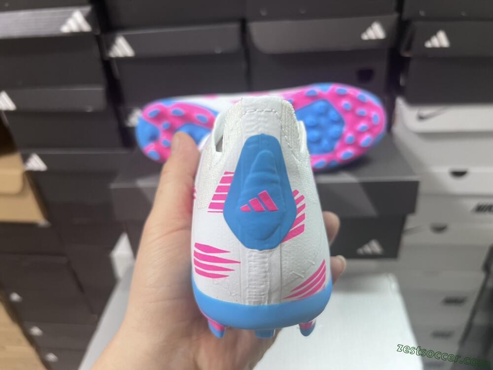 Adidas Predator Elite 24 MG Low-Tops Soccer Cleats - White/Blue/Pink