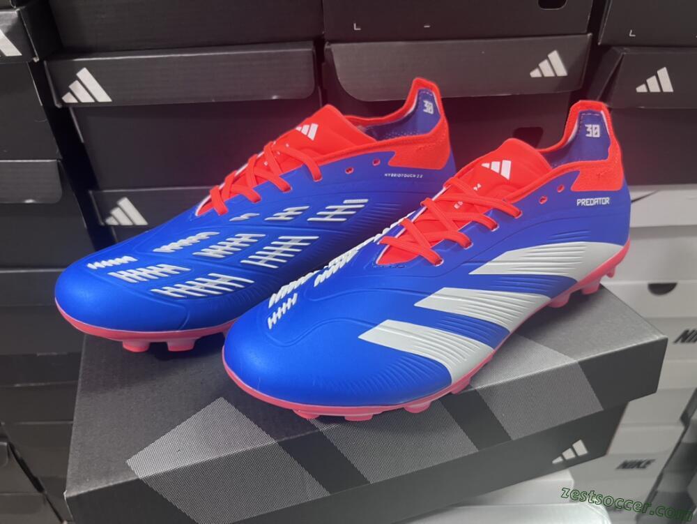 Adidas Predator Elite 24 MG Low-Tops Soccer Cleats - Blue/White/Red