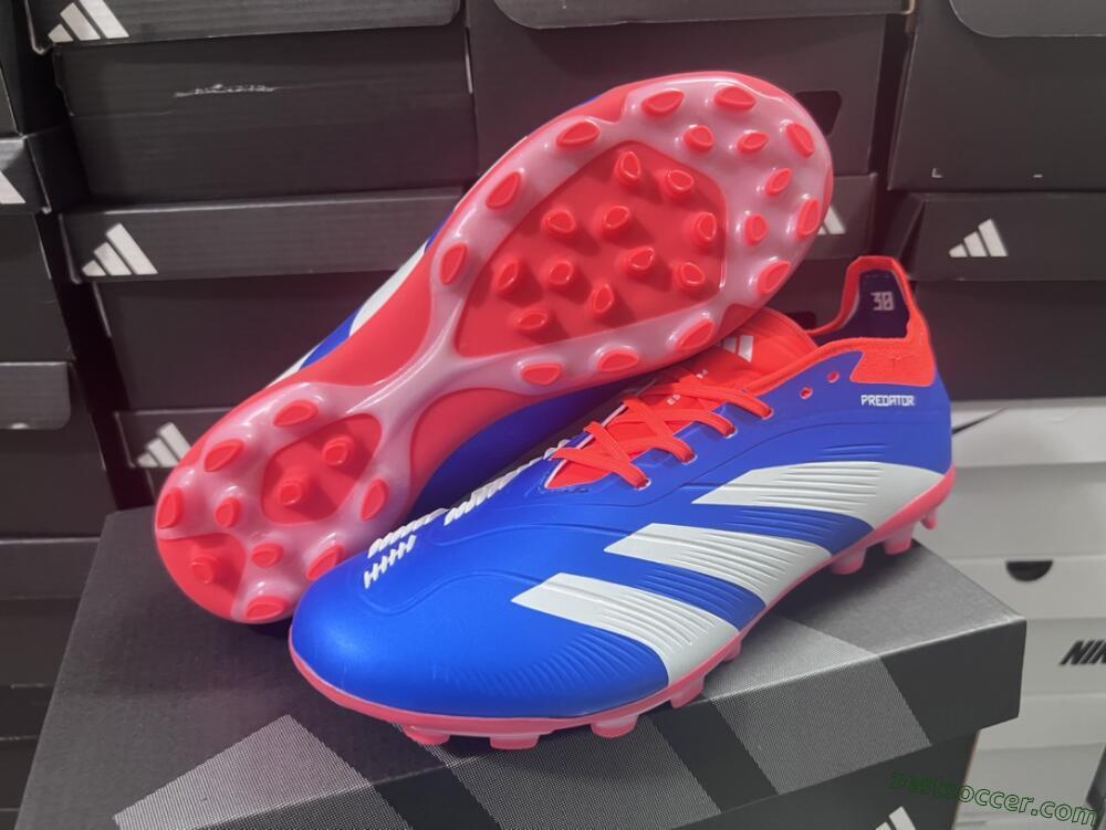 Adidas Predator Elite 24 MG Low-Tops Soccer Cleats - Blue/White/Red
