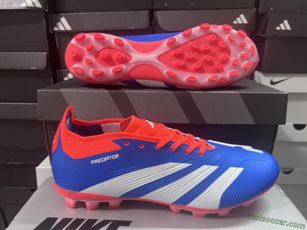 Adidas Predator Elite 24 MG Low-Tops Soccer Cleats - Blue/White/Red