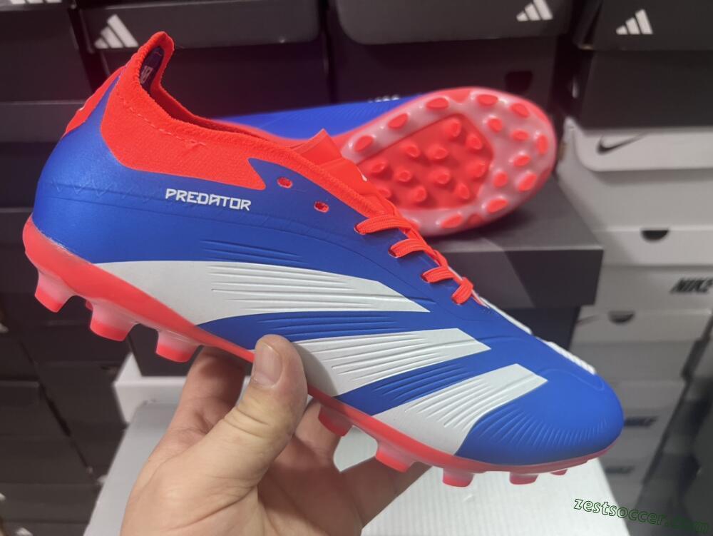 Adidas Predator Elite 24 MG Low-Tops Soccer Cleats - Blue/White/Red