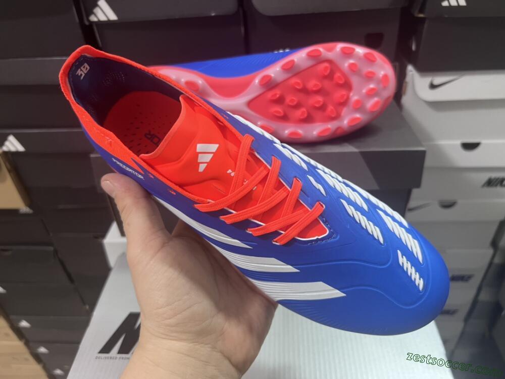 Adidas Predator Elite 24 MG Low-Tops Soccer Cleats - Blue/White/Red