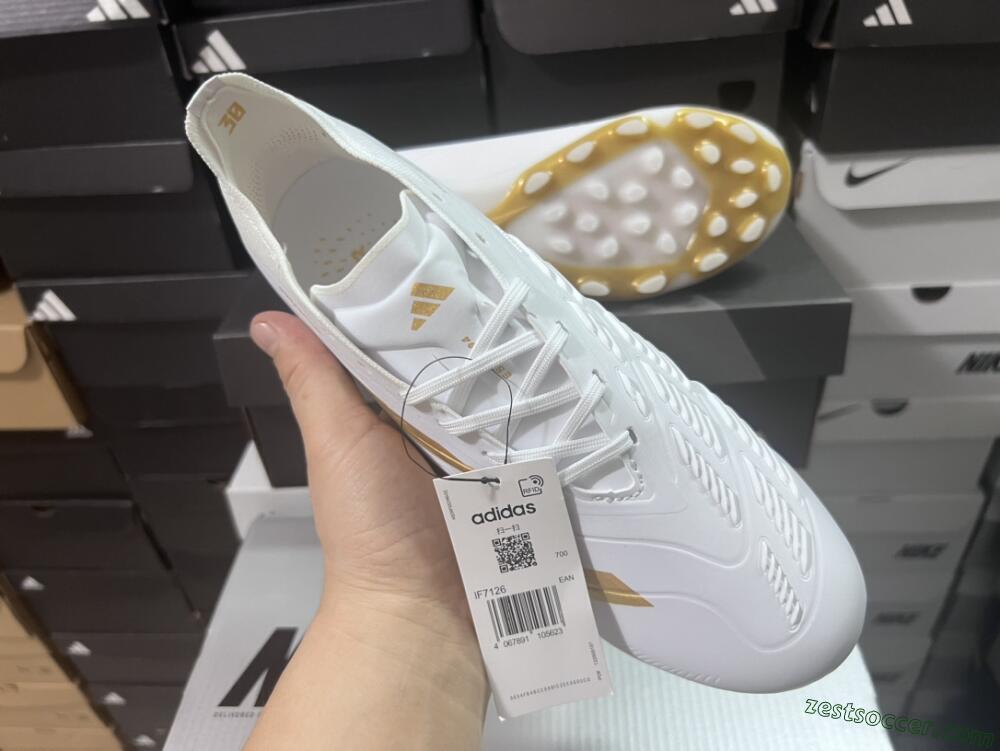 Adidas Predator Elite 24 MG Low-Tops Soccer Cleats - White/Gold