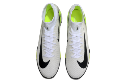 Nike Air Zoom Mercurial Superfly 10 Elite TF High-Tops Soccer Shoes - White/Black/Yellow