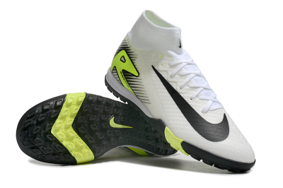 Nike Air Zoom Mercurial Superfly 10 Elite TF High-Tops Soccer Shoes - White/Black/Yellow