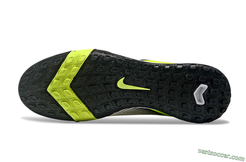 Nike Air Zoom Mercurial Superfly 10 Elite TF High-Tops Soccer Shoes - White/Black/Yellow 7