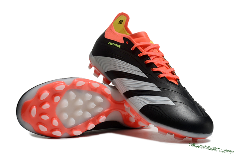 Adidas Predator Elite 24 MG Low-Tops Soccer Cleats - Black/White/Red 3