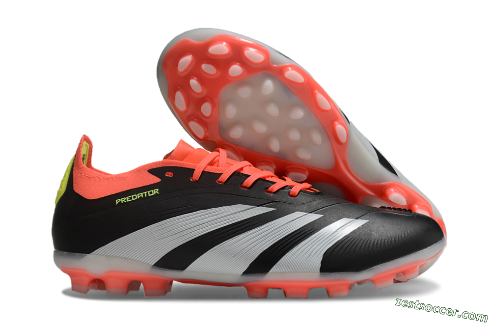 Adidas Predator Elite 24 MG Low-Tops Soccer Cleats - Black/White/Red 0
