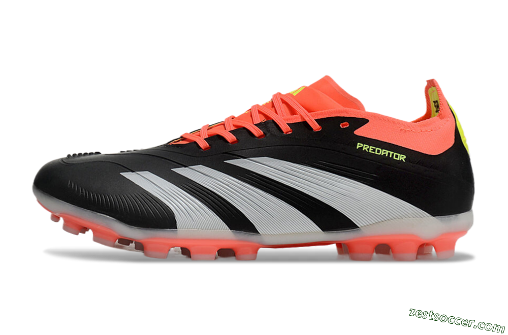 Adidas Predator Elite 24 MG Low-Tops Soccer Cleats - Black/White/Red 2
