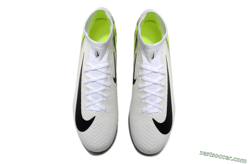Nike Air Zoom Mercurial Superfly 10 Elite FG High-Tops Soccer Cleats - White/Black/Yellow/Gold 4