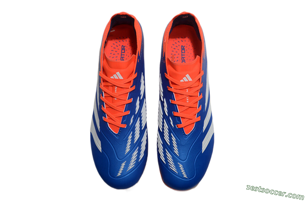 Adidas Predator Elite 24 MG Low-Tops Soccer Cleats - Blue/White/Red 4