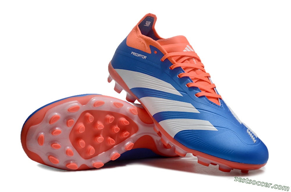 Adidas Predator Elite 24 MG Low-Tops Soccer Cleats - Blue/White/Red 3