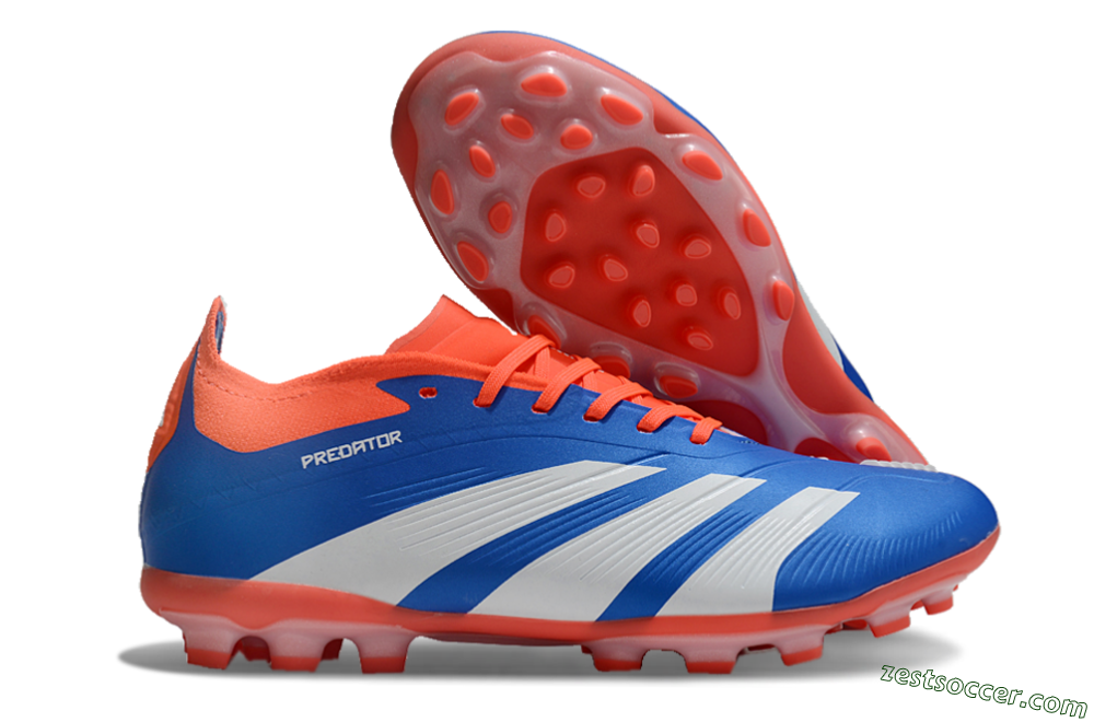 Adidas Predator Elite 24 MG Low-Tops Soccer Cleats - Blue/White/Red 0