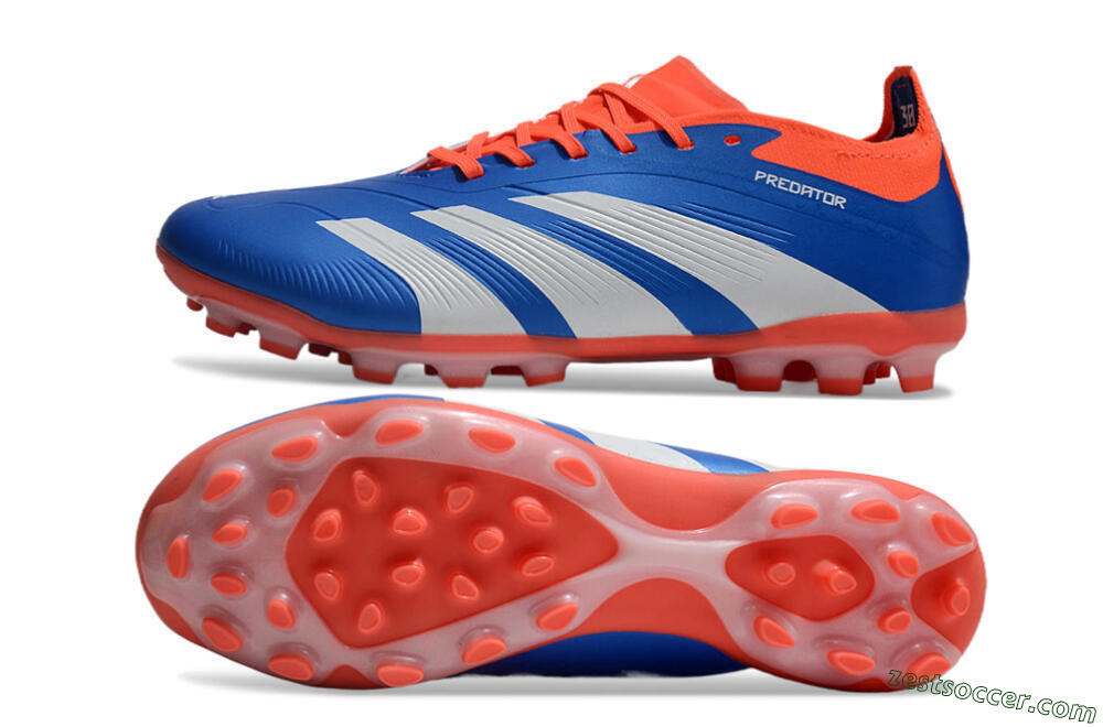 Adidas Predator Elite 24 MG Low-Tops Soccer Cleats - Blue/White/Red 1