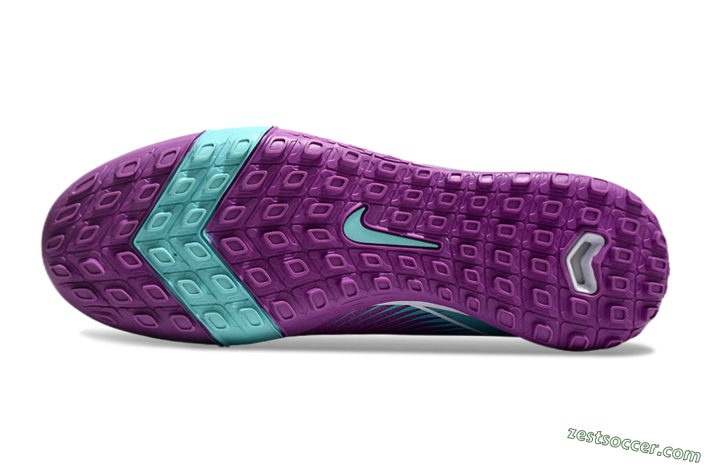 Nike Air Zoom Mercurial Vapor 16 Elite TF Low-Tops Soccer Shoes - Purple/Jade/White 6