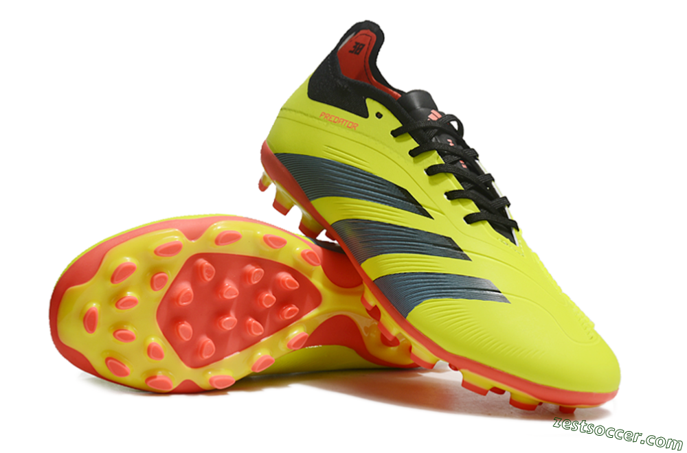 Adidas Predator Elite 24 MG Low-Tops Soccer Cleats - Yellow/Black/Red 3