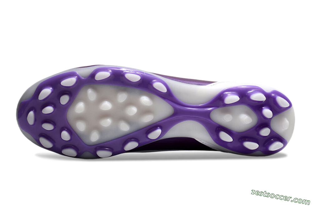Messi x Adidas F50 Elite MG Low-Tops Soccer Cleats - White/Black/Purple 6