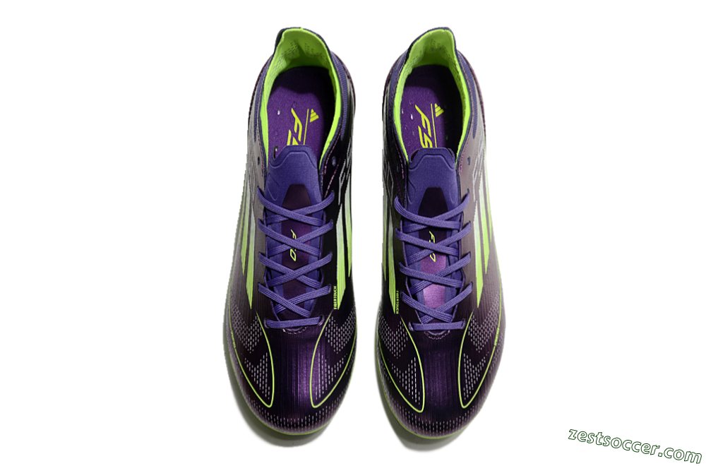 Adidas F50 Elite MG Low-Tops Soccer Cleats - Purple/Yellow 4
