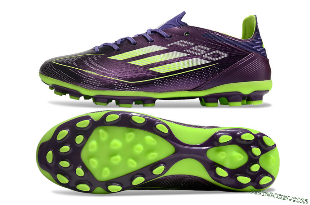 Adidas F50 Elite MG Low-Tops Soccer Cleats - Purple/Yellow 1